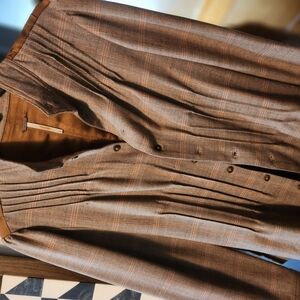 Free People Brown Button Down Shirt